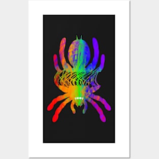 Tarantula Silhouette V18 (Tie Dye) Posters and Art